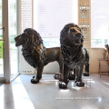 Popular Designs Life Size black bronze standing lion statues